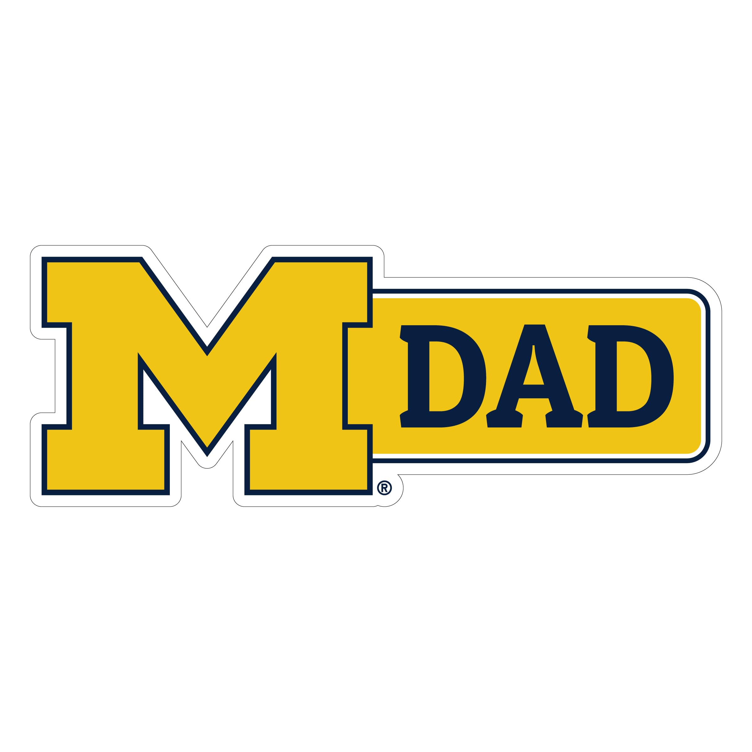 Michigan Wolverines Proud Dad Die Cut Decal Officially Licensed Collegiate Product 5-Inches Wide