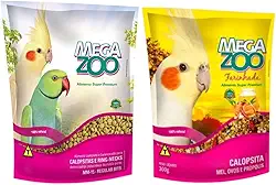Extrusada Mm15 + Farinhada Megazoo Para Calopsita e Ring Neck