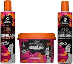 Kit Corpo Dourado Todo Poderoso Ondulado - Shampoo, Condicionador e Máscara 2A a 2C - Hidratação, Nutrição e Definição para Cabelos Ondulados