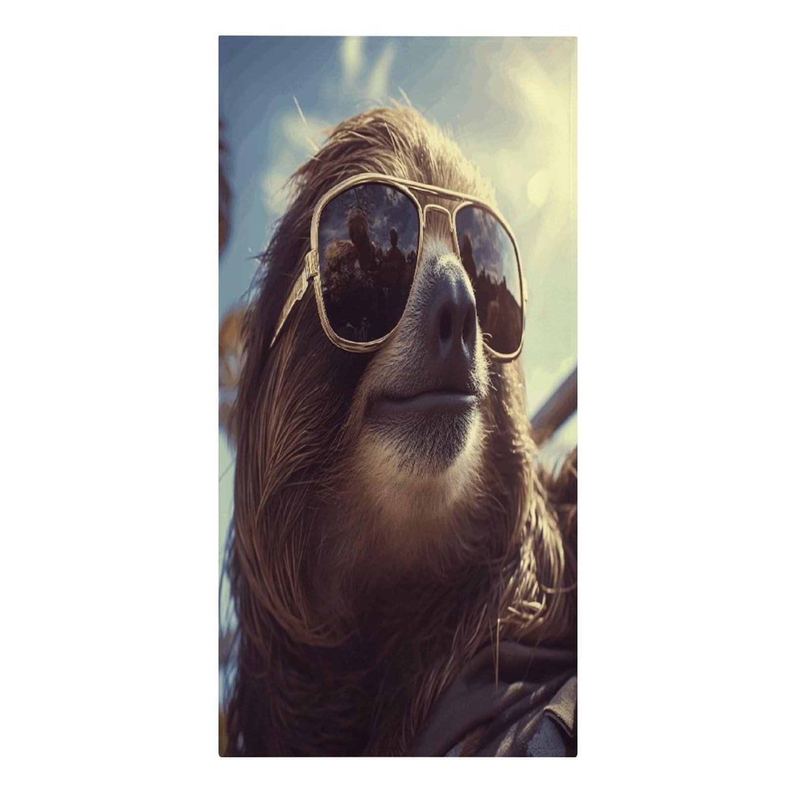 Adfgyerh Women's Style Sloth With Sunglasses Microfiber Sand Free Towels Large Quick-Dry. Beach Towel For Swimming Pool Camping Beach .Beach Accessories， They Are Essential Accessories For Adults, And Men, Vacation G