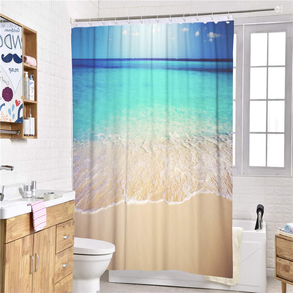 Treer Anti Moisissure Imperméable Rideaux De Douche Et 12 Crochets Impression 3d Nordique Boh Me Rideaux Pour 1186678