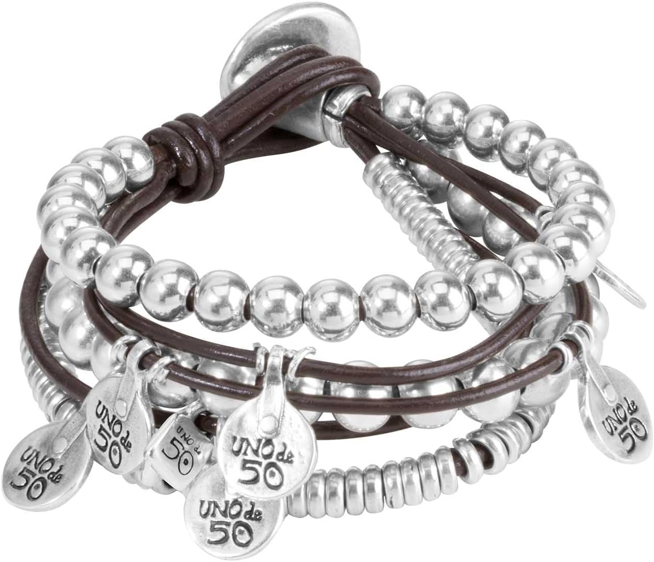 Uno de 50 WHAT A MESS Bracelet, Sterling Silver-Plated, Handcrafted in Spain