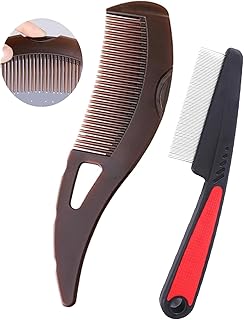 Dandruff Comb Fine Tooth Scalp Detox Comb Lice for Women, Men & Kids Stainless