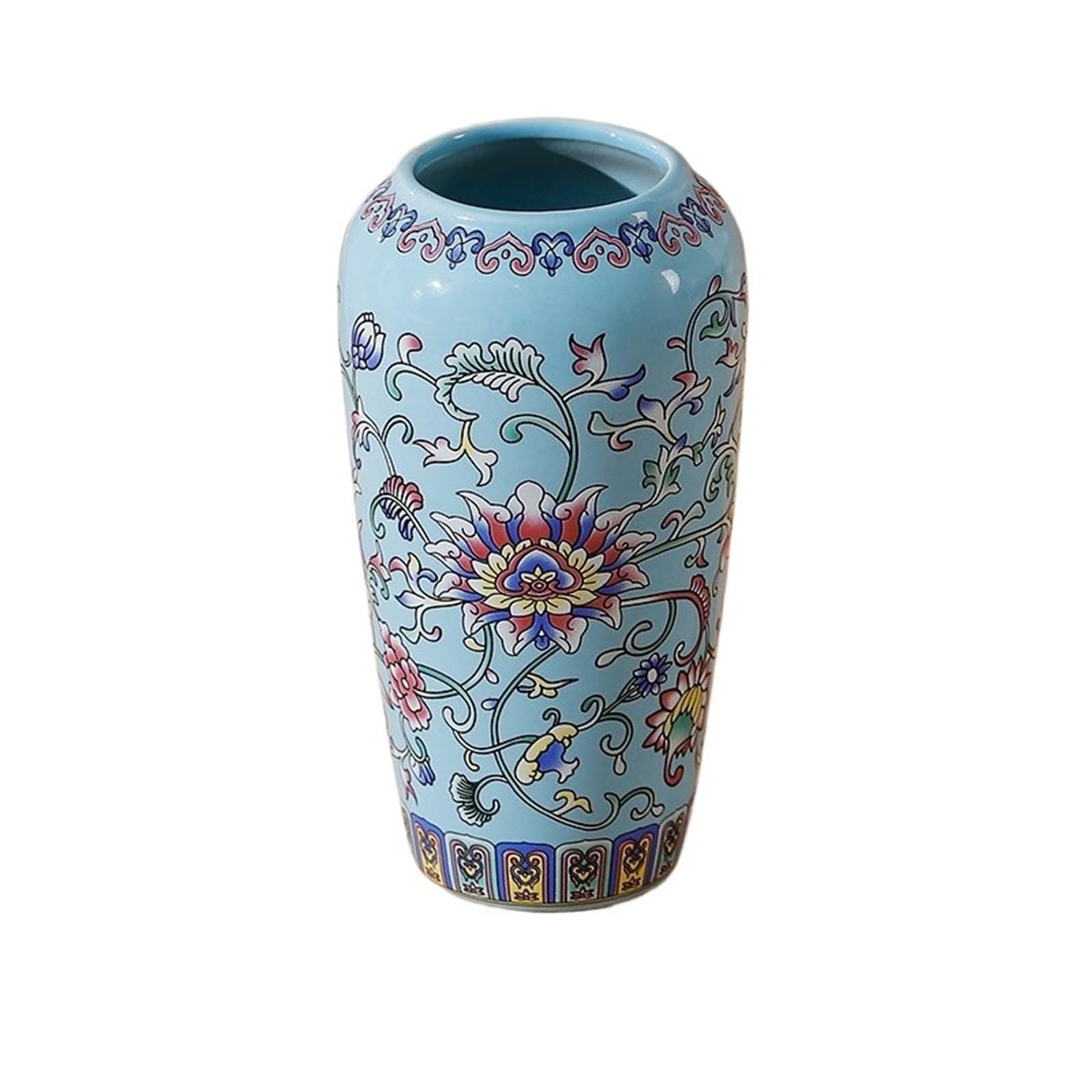 Vases for Flowers Small Ceramic Vase For Handmade Elegant Vintage Painting Enamel Glazed Porcelain Decorative Vases For Office Home