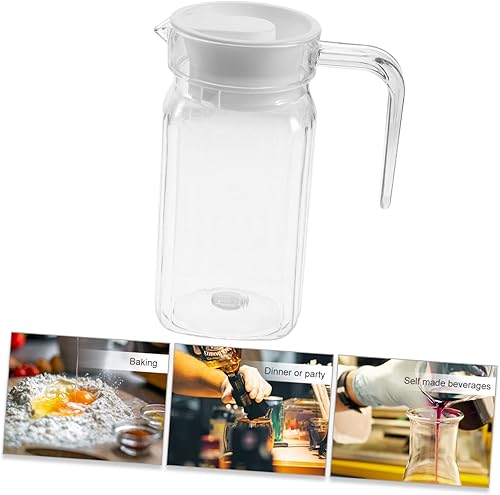 Miniatura 6 de Jarra de agua de vidrio Jarra de agua fría Botella de jugo de botella de té de vidrio a rayas