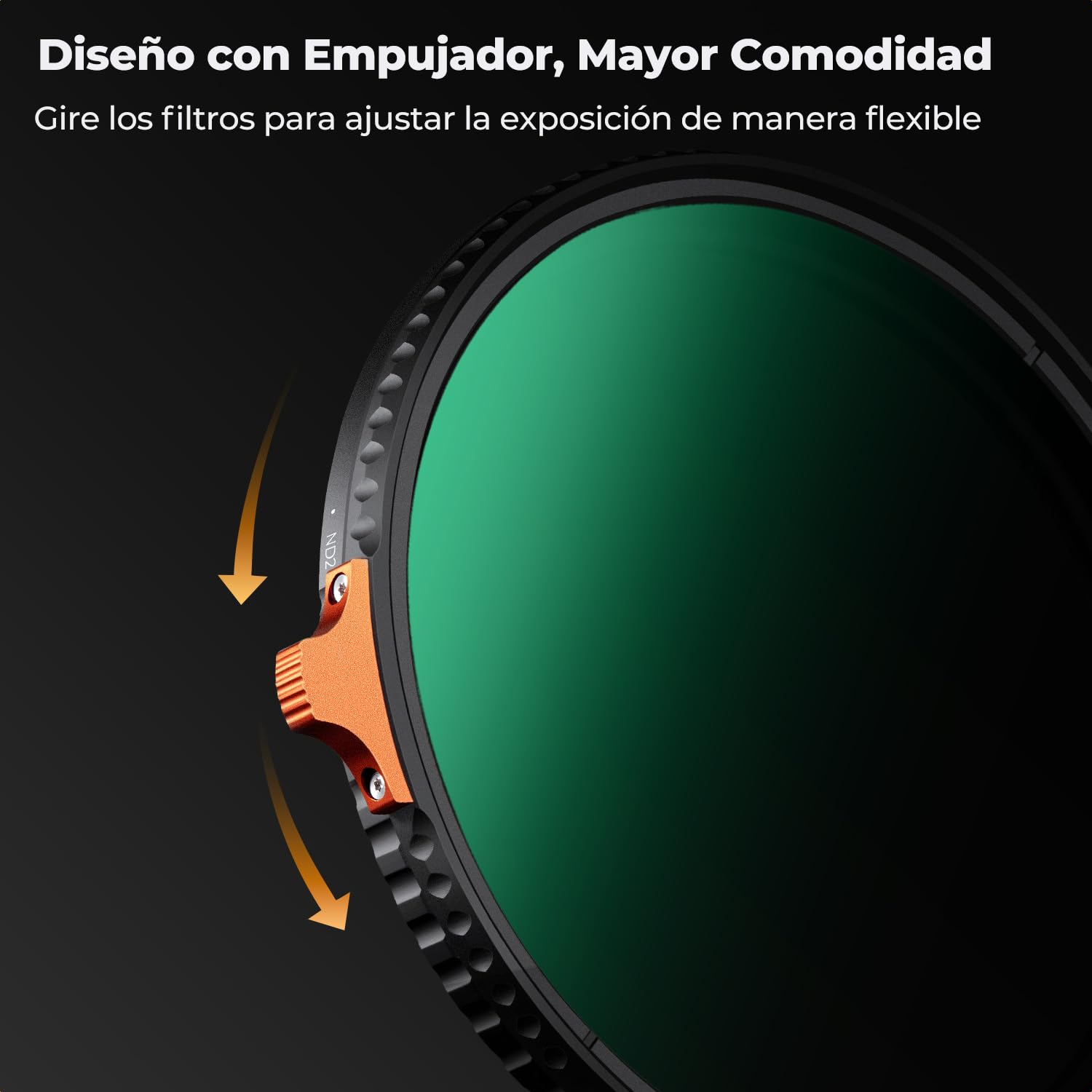 K&F CONCEPT Nano-Xcel ND Filtro Variable ND2-ND400 (1-9 Stop) 82mm Filtro de Densidad Neutra Variable de Vidrio Óptico con 28 Capas Revestimiento Nano con Estuche de Filtro