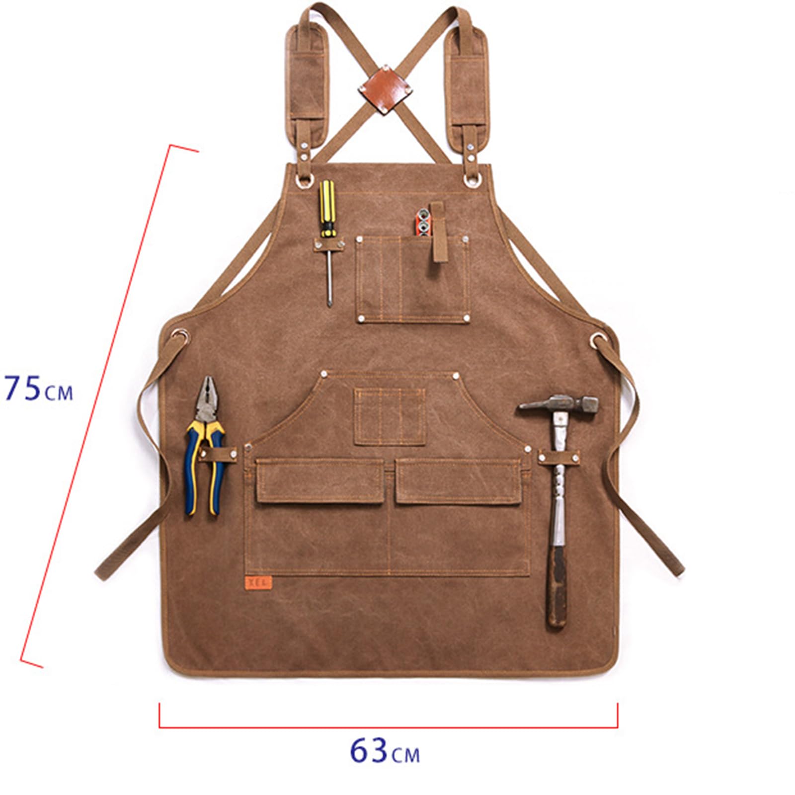 Grembiuli, Grembiule da cuoco for uomo e donna, grembiuli in tela con tasche, grembiule lavoro for cucinare giardinaggio
