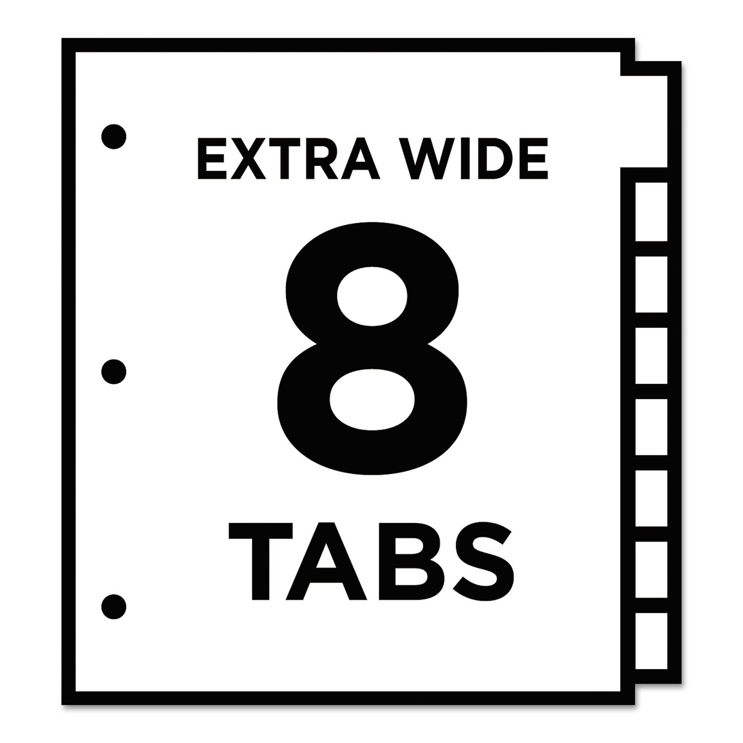 Avery 11223 Extra Wide Insertable Dividers,11-Inch x9-Inch ,8-Tab,Clear / WE Paper - Image 3