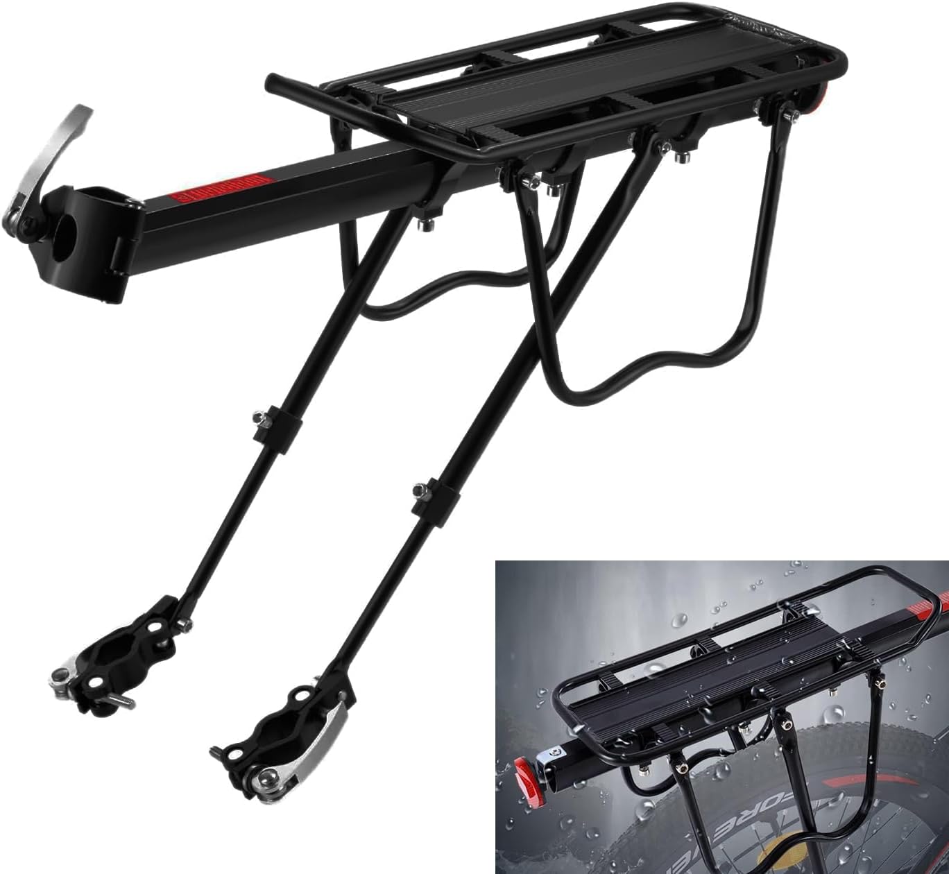 Bike Rear Rack Universal Rear Bike Rack for Bikes&Ebikes