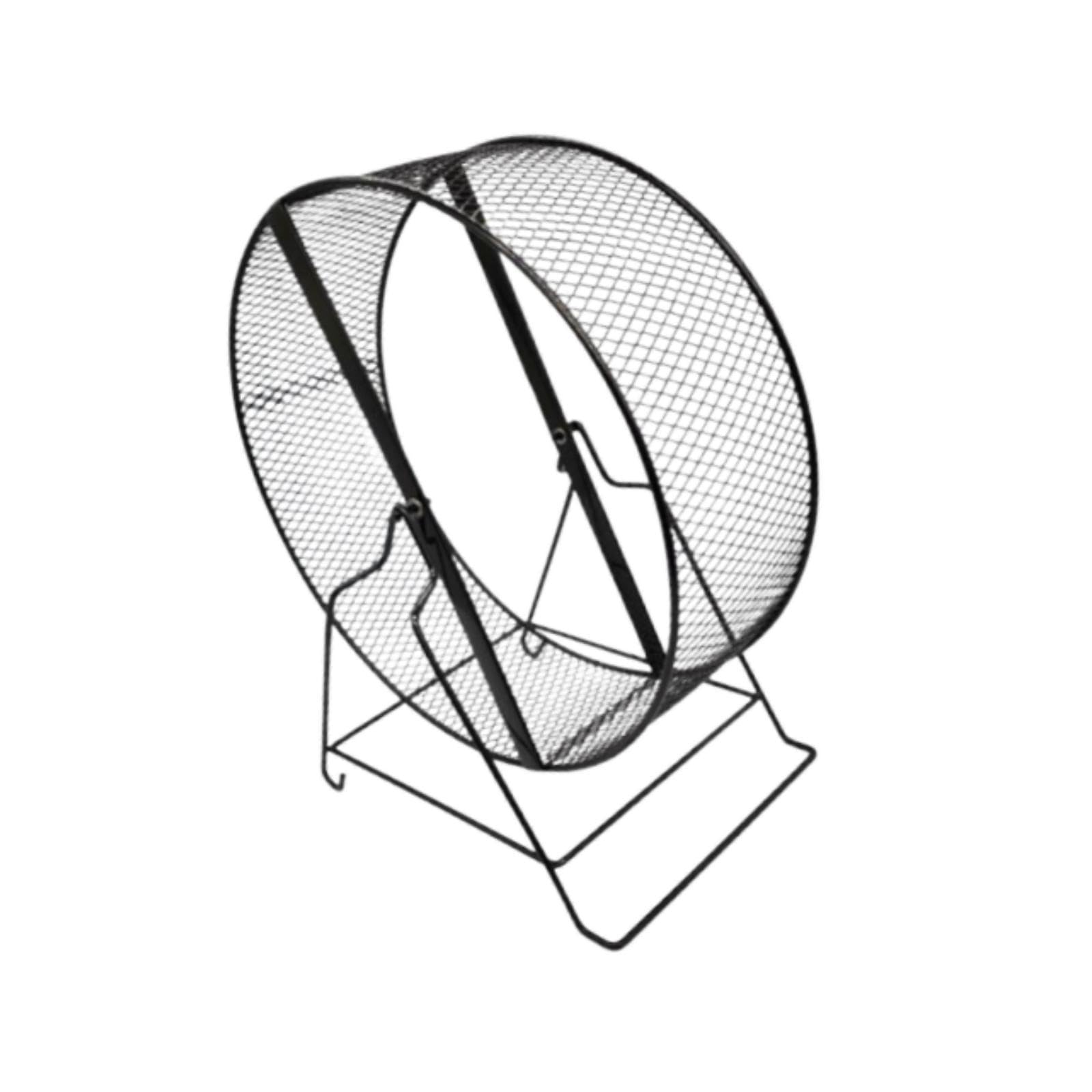 Roue d'exercice pour Hamster Roue de Course Métal Support Stable Accessoire Cage Roue Silencieuse Adaptée Aux Souris Gerbilles Rats Usage Maison, 32cm