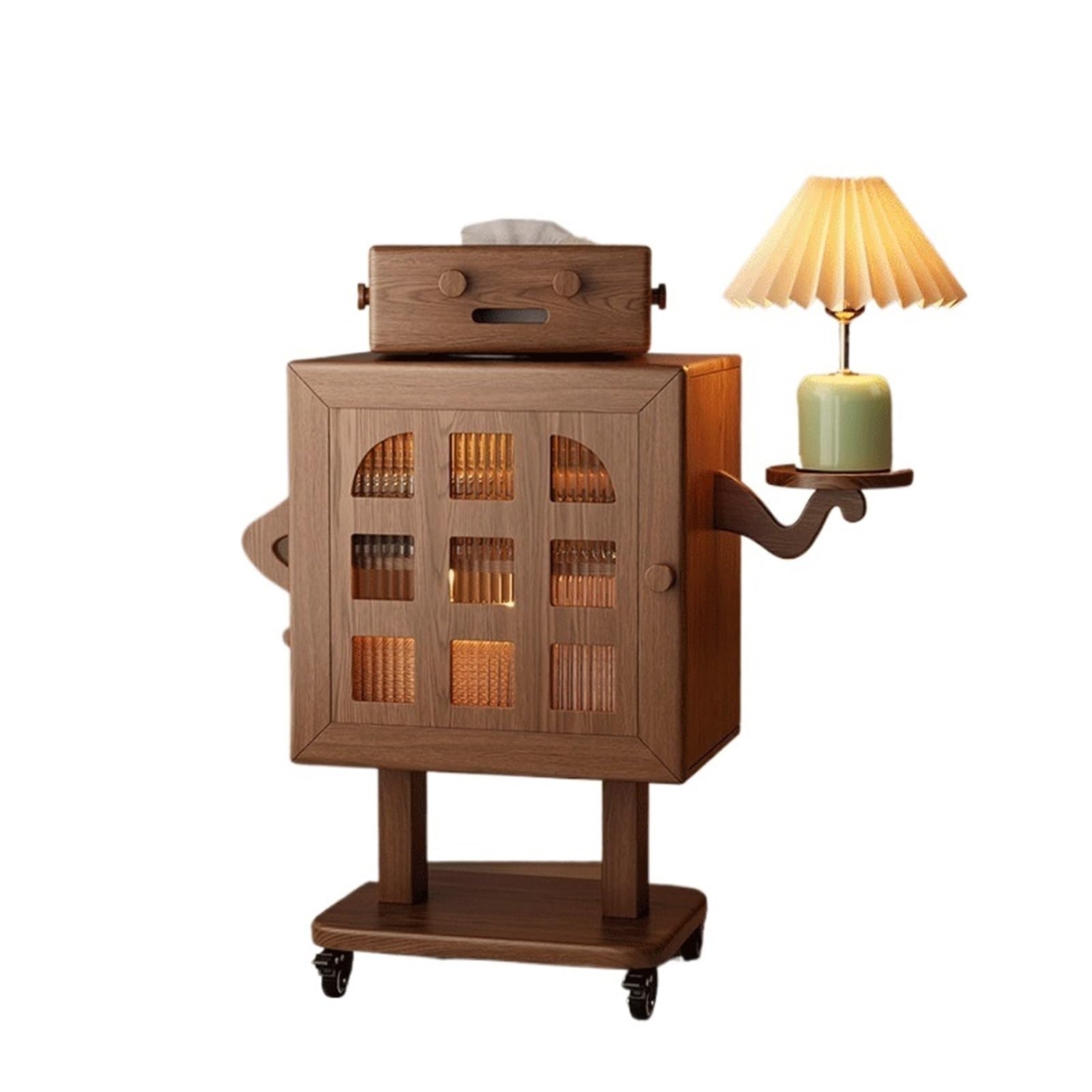 HLHLOP777 Nightstand Movable Nightstands Uniquely Designed Bedroom Storage Cabinets Bedroom Furniture