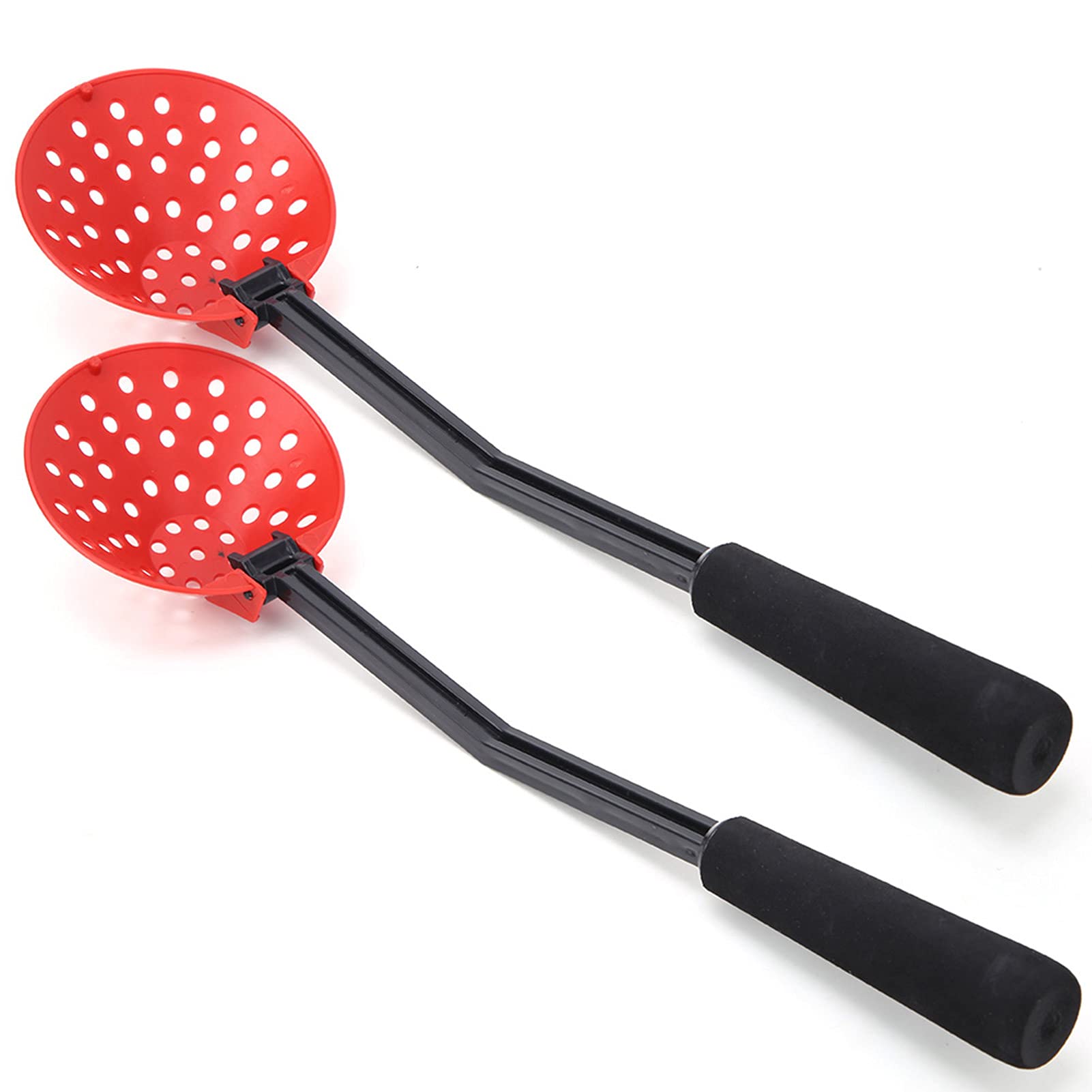 Leapiture 2pcs Fishing Tackles Equipment Foldable Plastic Non Slip Winter Ice Fishing Scoop Winter Fishing Scoop Red for Outdoor Fishing