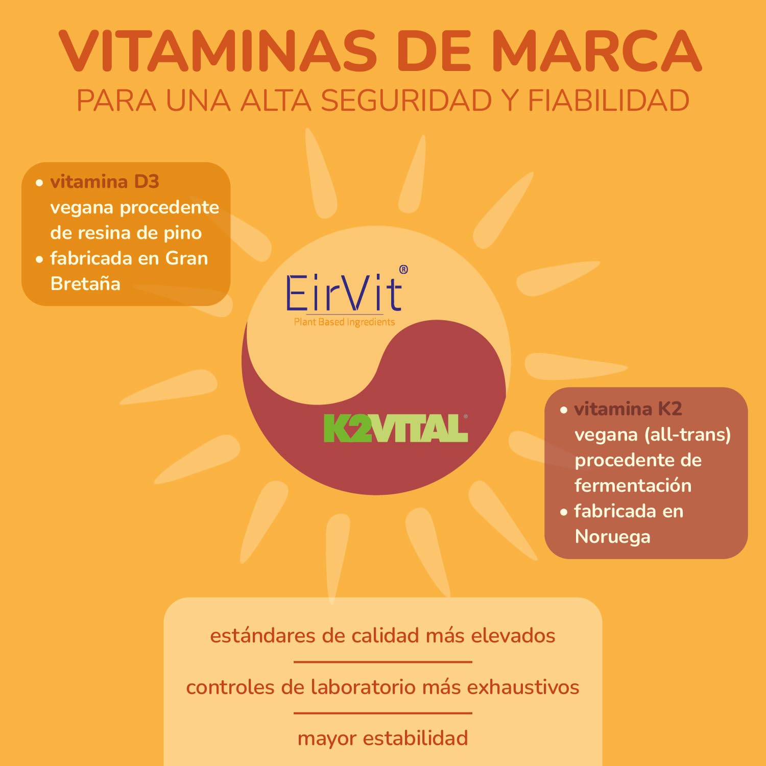 Vitamina D3 y K2 MK-7 Gotas Vegavero | VEGANO | Para un Año | EirVit, + Vitamin D3V | Sin Aditivos | 1000 UI Dosis Diaria