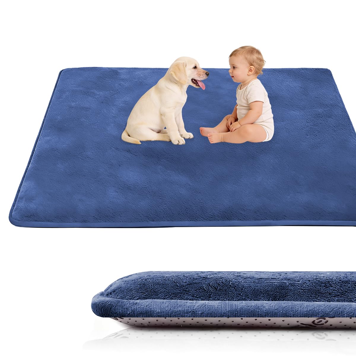 Koralowy Aksamitny Dywan do Raczkowania, Grubość 3 cm, Matte Mata do Zabawy dla Niemowląt, Mata Dziecięca z Pianką Memory Mata do Zabawy dla Niemowląt, Indywidualny Rozmiar 160 x 230 cm