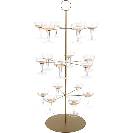 Lavish Home 3-Tier Champagne Tower Cocktail Stand