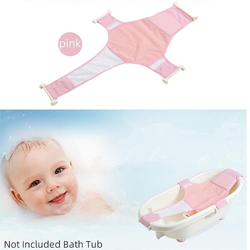 Miniatura 3 de Cojín de red de apoyo universal para bebé, asiento para recién nacido, cama de baño en forma de cruz, ajustable, desmontable, antideslizante, cojín