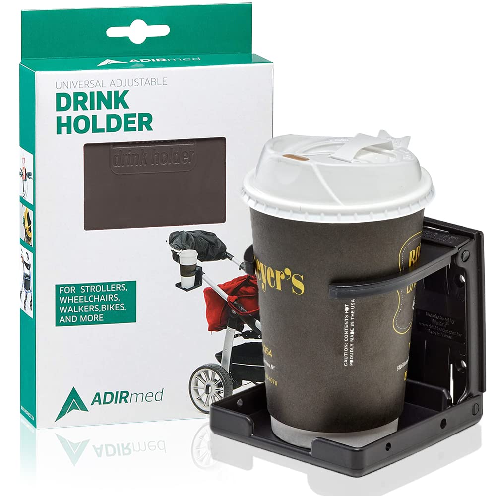 Buy AdirMed Adjustable Drink Holder Walker Cup Holder Rollator Cup Holder Wheelchair Cup