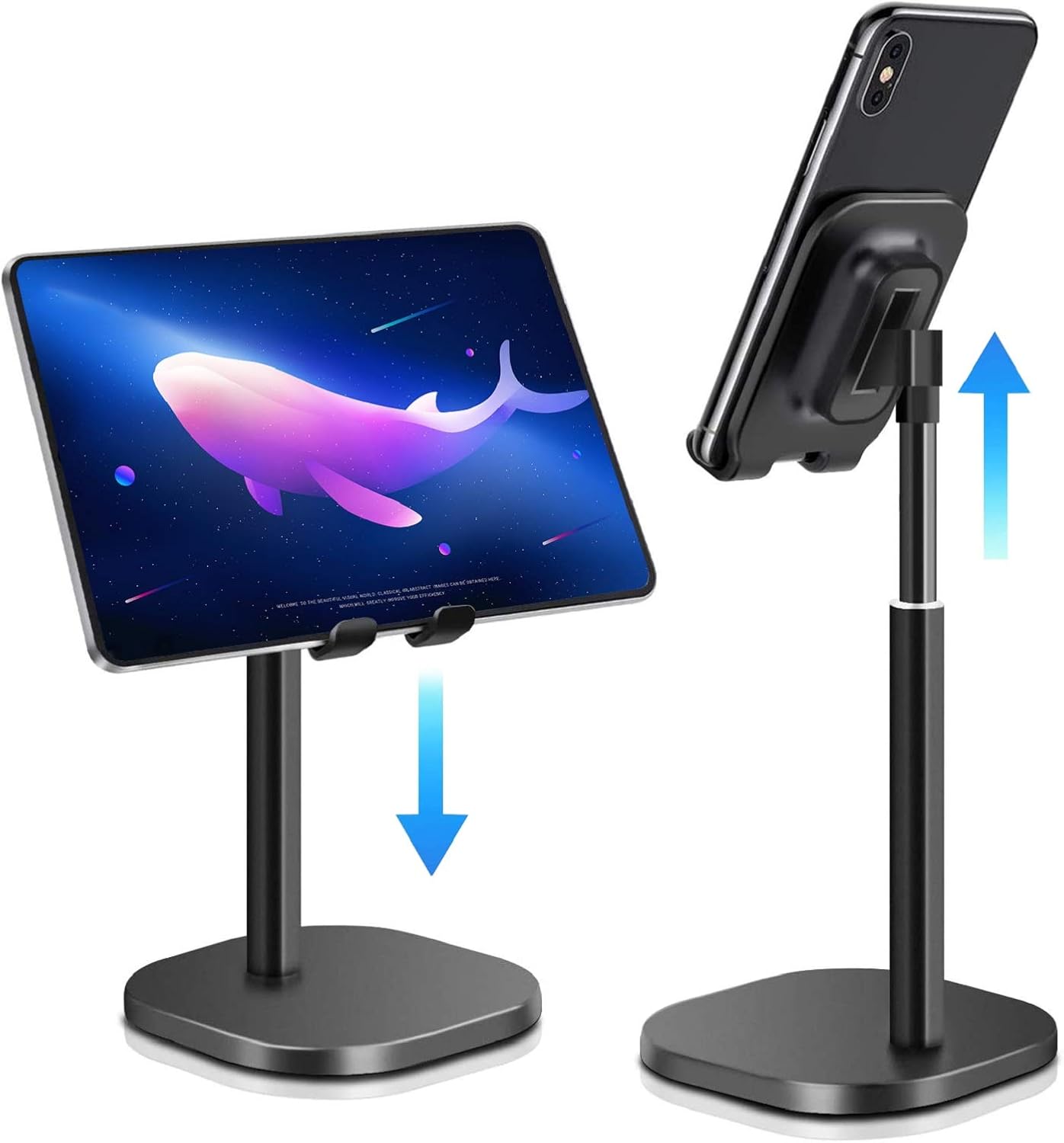 Cell Phone Stand, Tablet Holder, Height Adjustable Aluminum Stand Mount, Compatible with iPhone