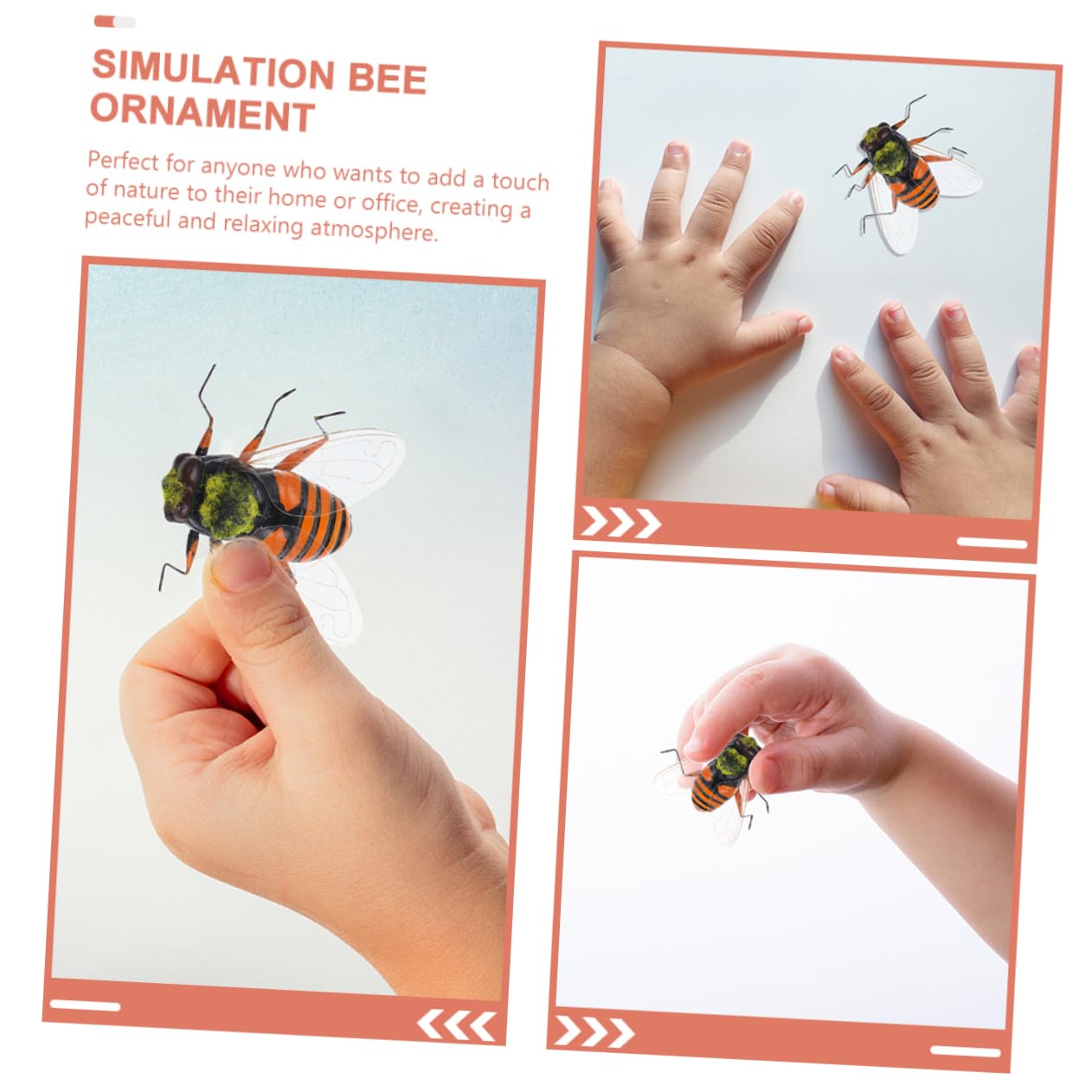 HEMOTON 24pezzi Modellini Api Per Decorazioni Da Giardino e Ufficio Simulazione Per Educazione e Fotografia Accessorio Didattico Per e Appassionati Insetti