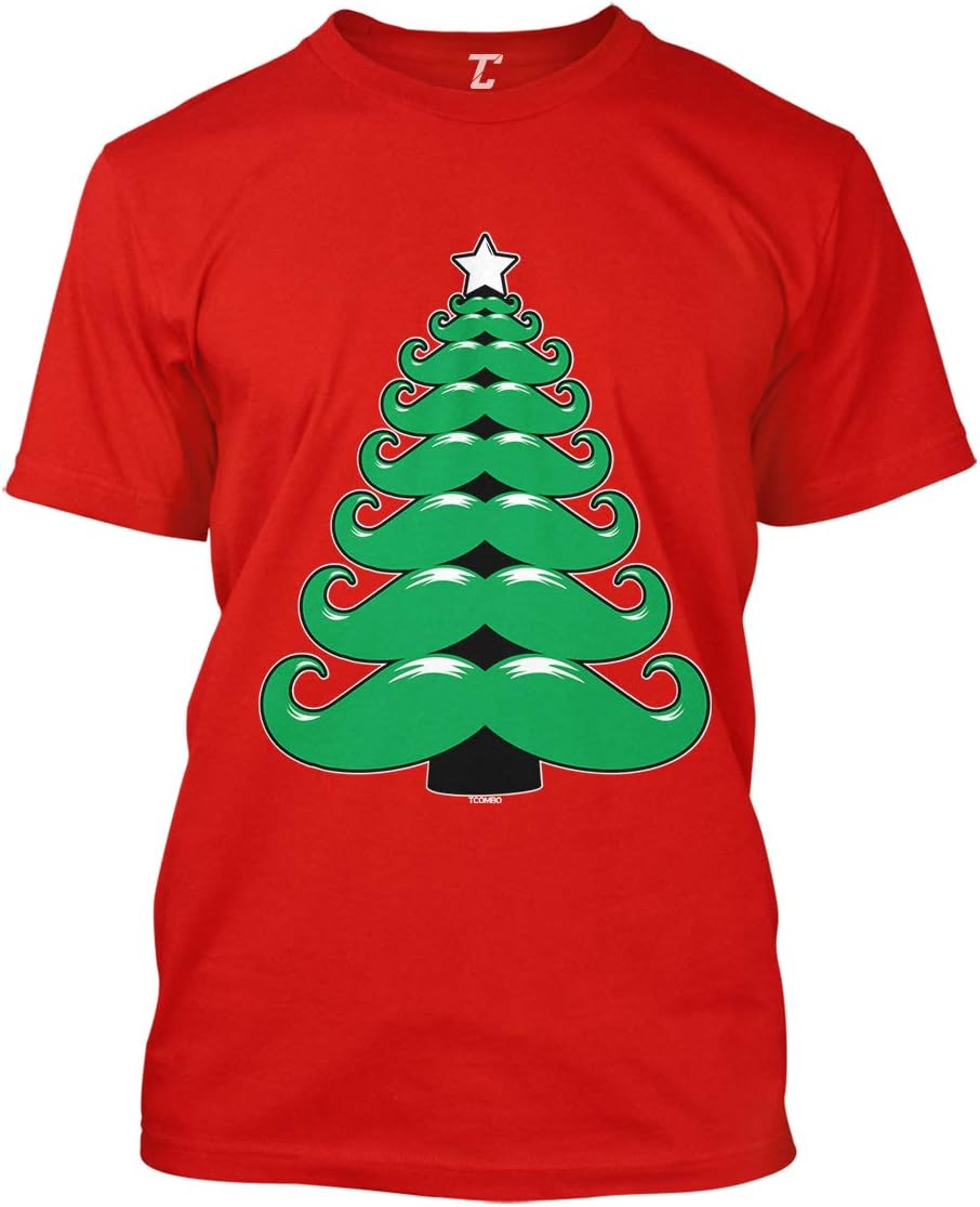 Tcombo Mustache Christmas Tree - Xmas Santa Claus Men's T-Shirt