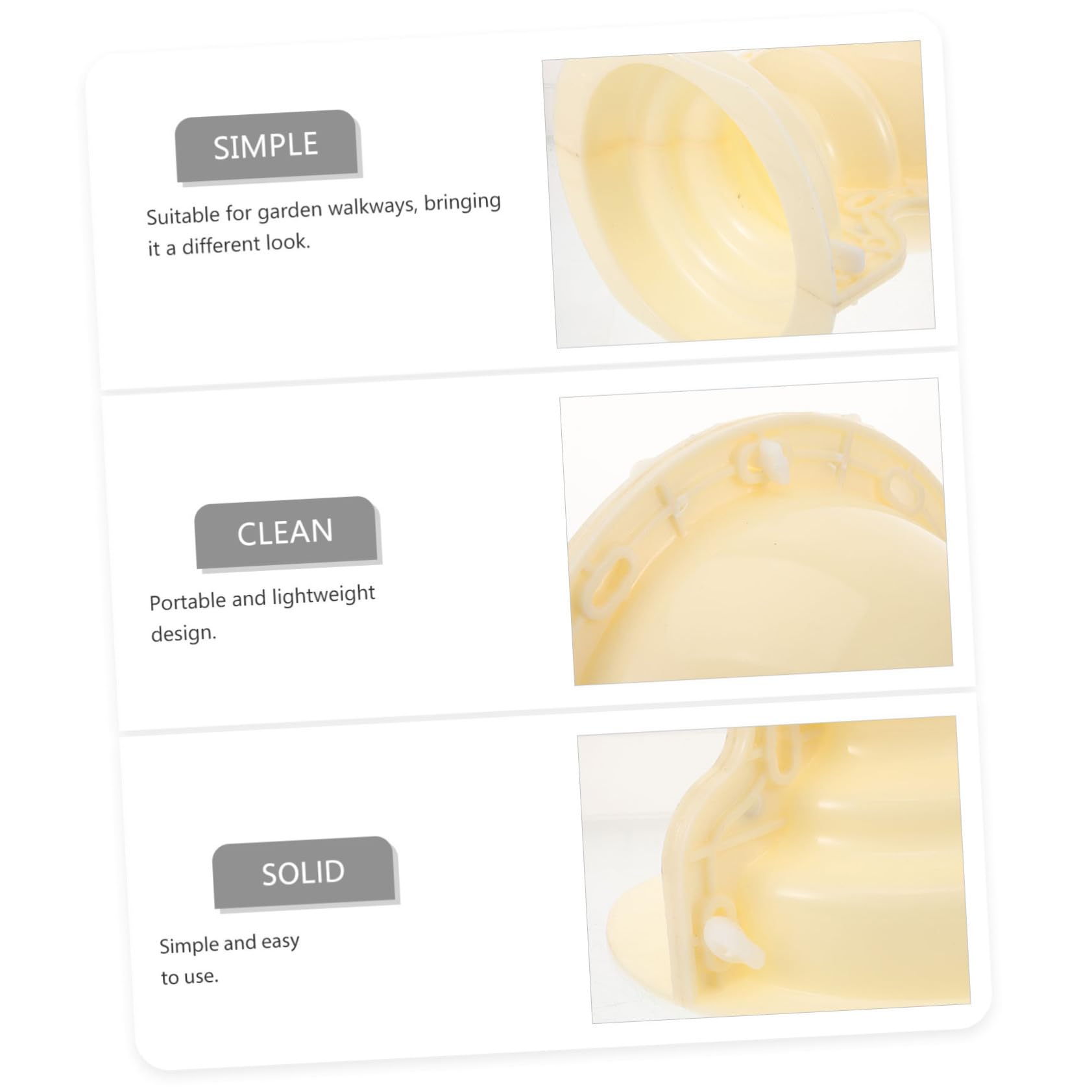 Sosoport Stampo Fai da Te per Sfera Decorativa Balustrade in Plastica Beige, Portatile e Comodo da Trasportare, per Esterni e Strade Moderne
