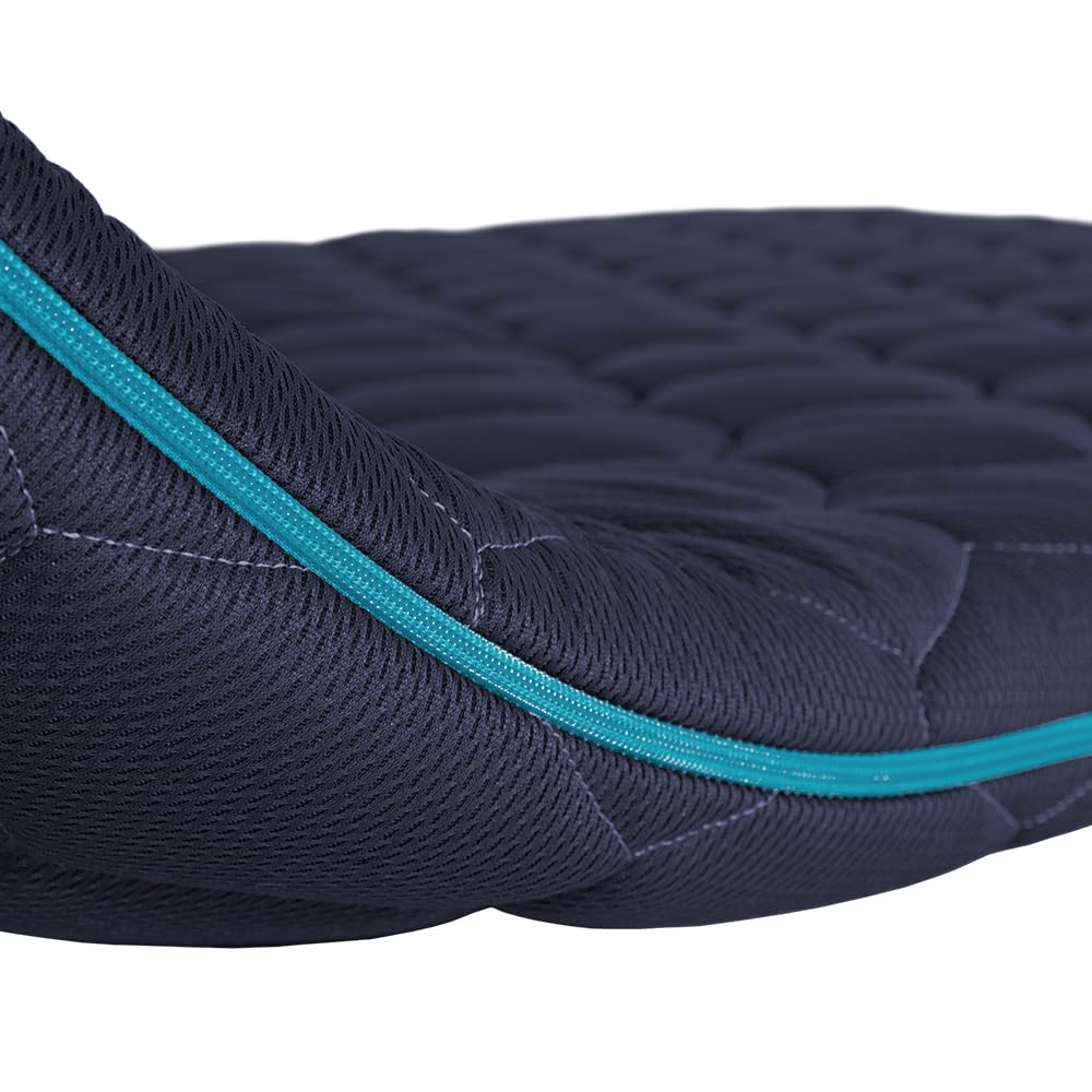 Cecotec Topper Viscoelástico Flow TopDeluxe 90x190. Cubrecolchón Sobrecolchón. Viscoelástica 100% con Acolchado de 7 cm de Altura, 4 Correas Elásticas Antideslizantes, Funda Exterior con Cremallera