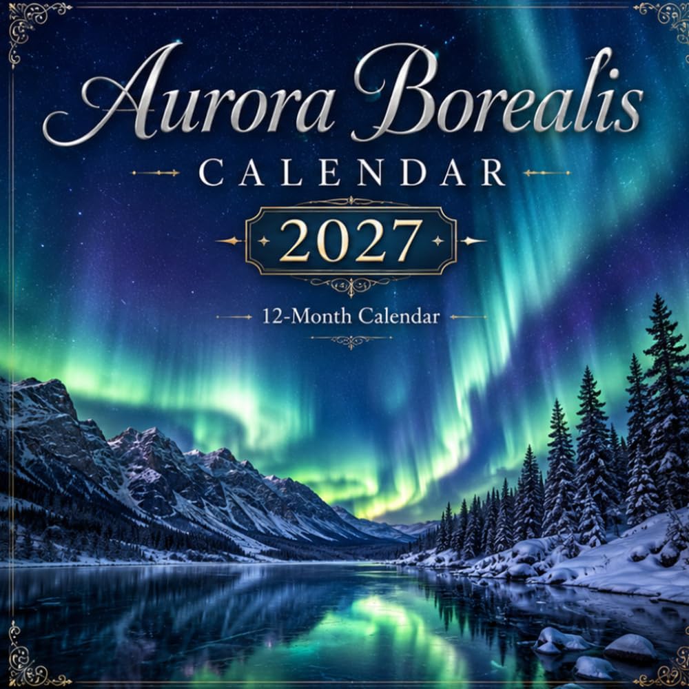 Aurora Borealis 2027 Calendar: 12 Months of Stunning Northern Lights Photography