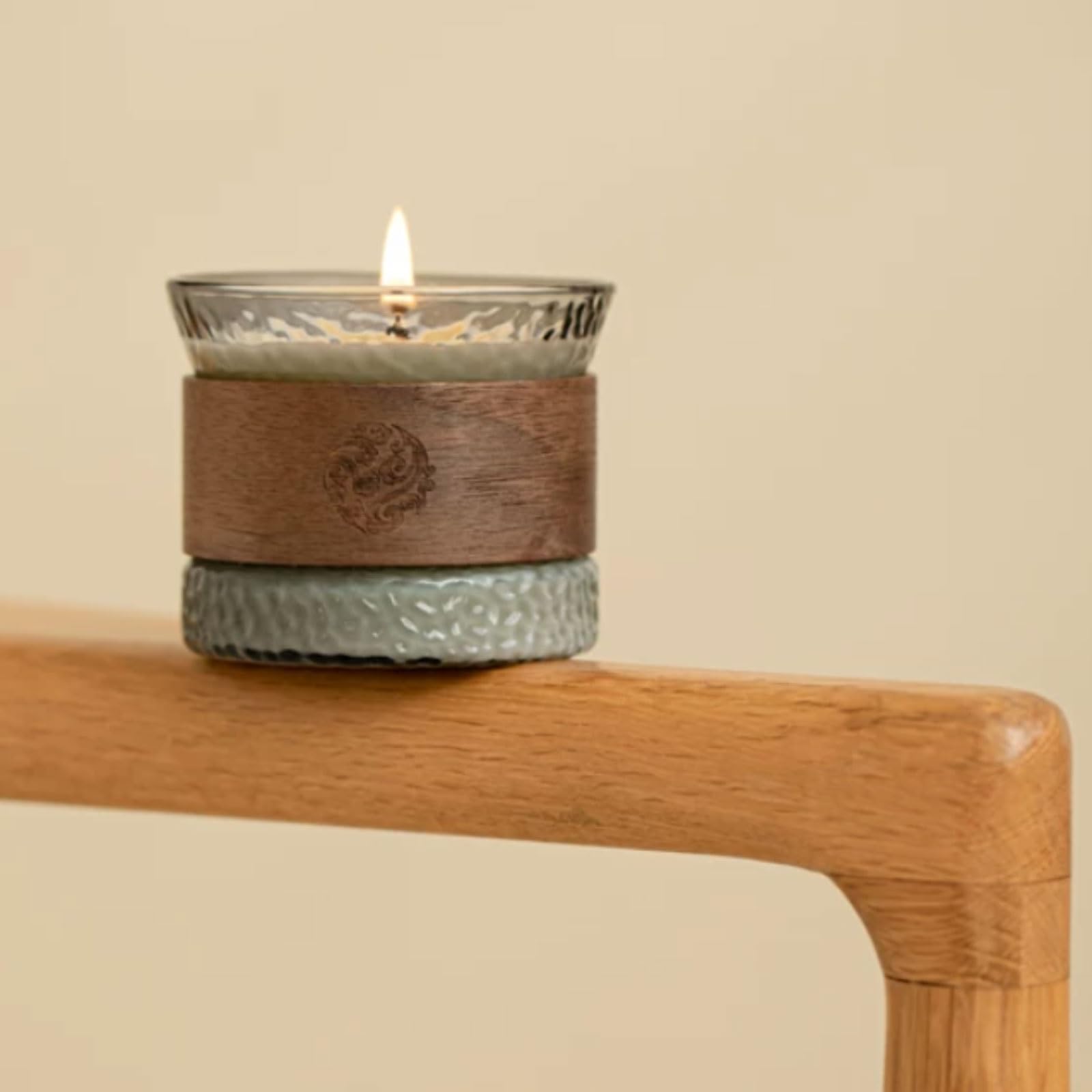 Exquisit Keramikkerzen, wiederverwendbare Kerzen im Glas, moderne Aromatherapie-Kerze, langlebig, sauberes Brennen for Schlafzimmer, Büro weich