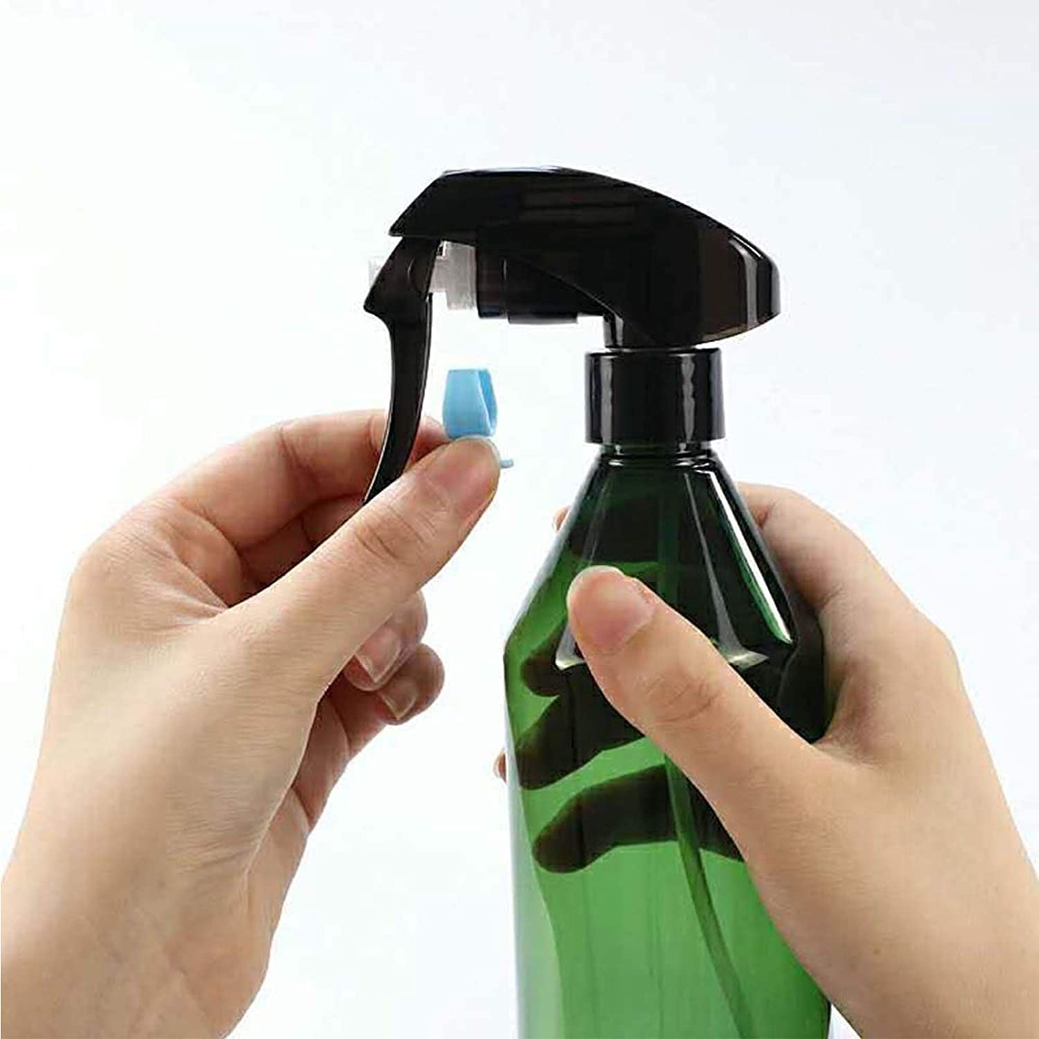 12 Stück, 300ml Grau Plastik Kunststoff Sprühflasche Mit Schwarz Sprüher Nachfüllbar Sprühflaschen Leer für Blumen, Haare, Reisen, Reinigung, Gartenarbeit Kosmetik
