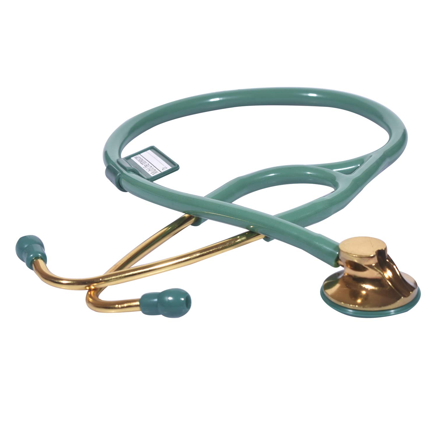 RCSP cardiology stethoscope for doctors and medical students Single Head Brass Gold color (GREEN)-image-42