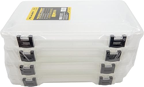Plano ProLatch 3700 StowAway - Paquete de 4 unidades, transparente y negro, sistema de bloqueo ProLatch, diseño transparente para identificar