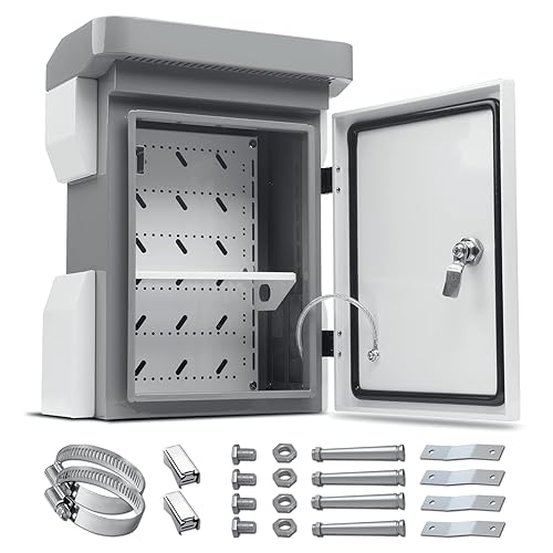 Miniatura 10 de Caja eléctrica al aire libre, placa de acero laminada en frío, viga trasera de aleación de aluminio, diseño de ventilación de una pieza, IP65