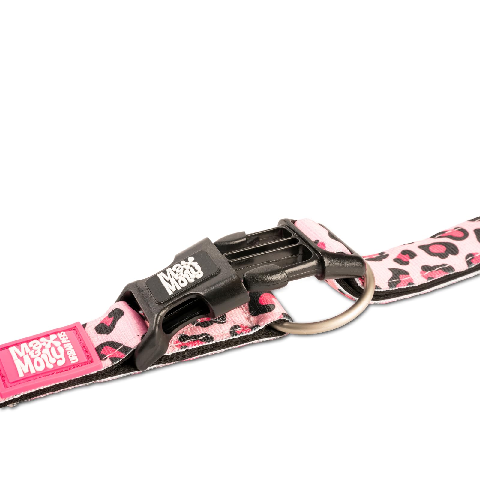 Max & Molly 4897039633592 Leopard Pink Smart Id Obroża Obroża Ochrona przed utratą Dla zwierząt domowych, S