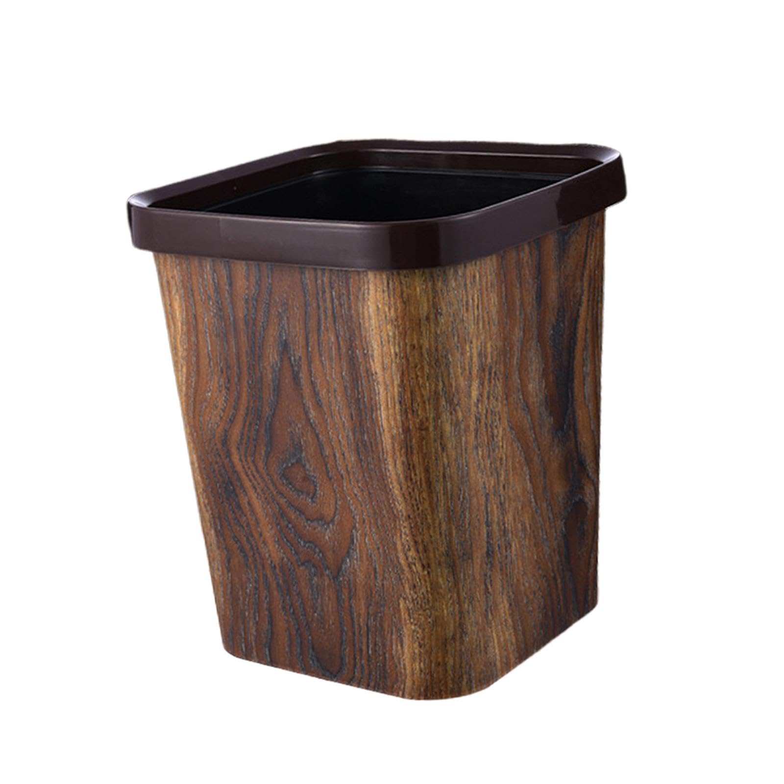 MagiDeal Contenedor de Basura, Cubo de Basura Interior, Sin Tapa, Papelera Grande Y Duradera, Cubos de Basura para Inodoro, para Baño, Hogar, Dormitorios, Cuadrado 12L