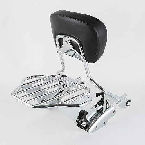 Miniatura 3 de Respaldo desmontable TCMT para pasajero con portaequipajes y kit de accesorios de acoplamiento de 4 puntos para Harley Touring 2009-2020