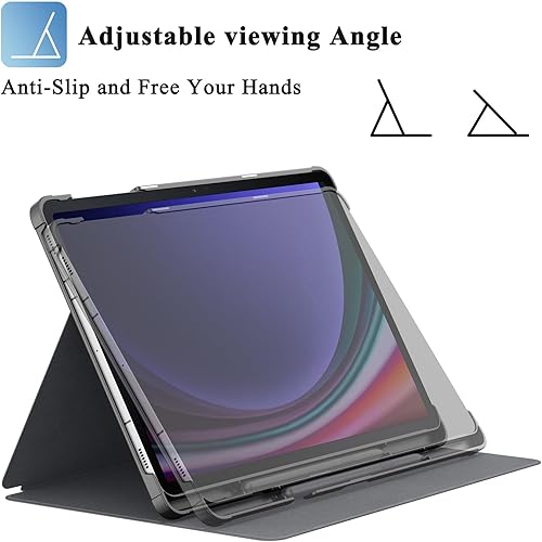 Miniatura 5 de Supveco Funda con soporte para S Pen para Samsung Galaxy Tab S10+S9+S8+ (máx. 12.4 pulgadas), funda protectora delgada con tapa inteligente de