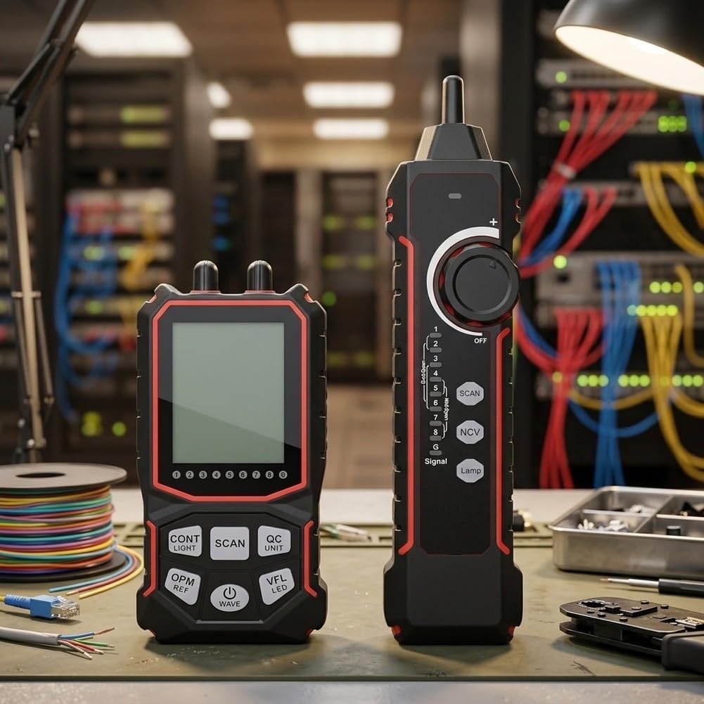 NF-918S Glasfasertester mit OPM & für vfl - PoE Spannungsprüfung für rj45 Kabeltester - 60V Schutz Typ-C