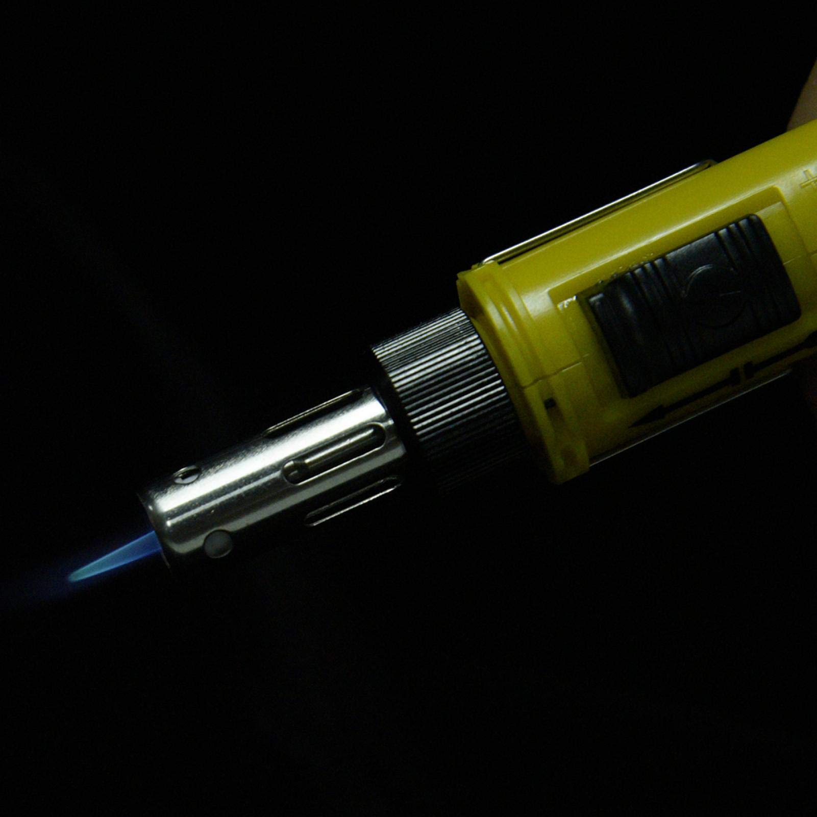 Kit de fer à souder au gaz, kit de torche de soudage sans fil portable 12 pouces pour automobile, électronique, bricolage à la maison, ordinateur(Jaune)