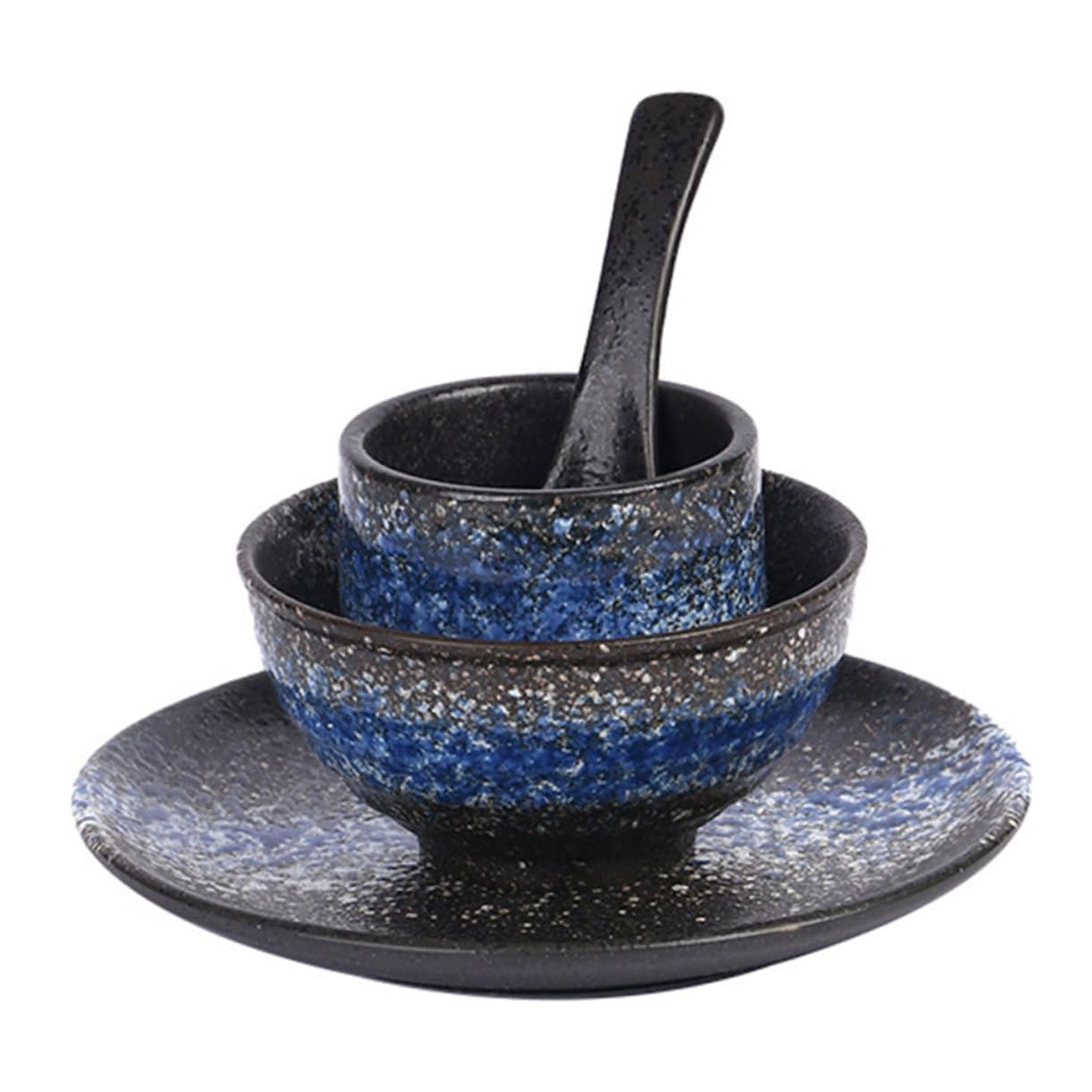 Bol céramique et assiette à sushi au design épuré chic