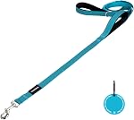 6FT Bungee Dog Leash – Shock Absorbing, Dual Handle with Traffic Control, Soft Padded Grip, Starlight Reflective for Comfort and Safe Daily Walks (Black)