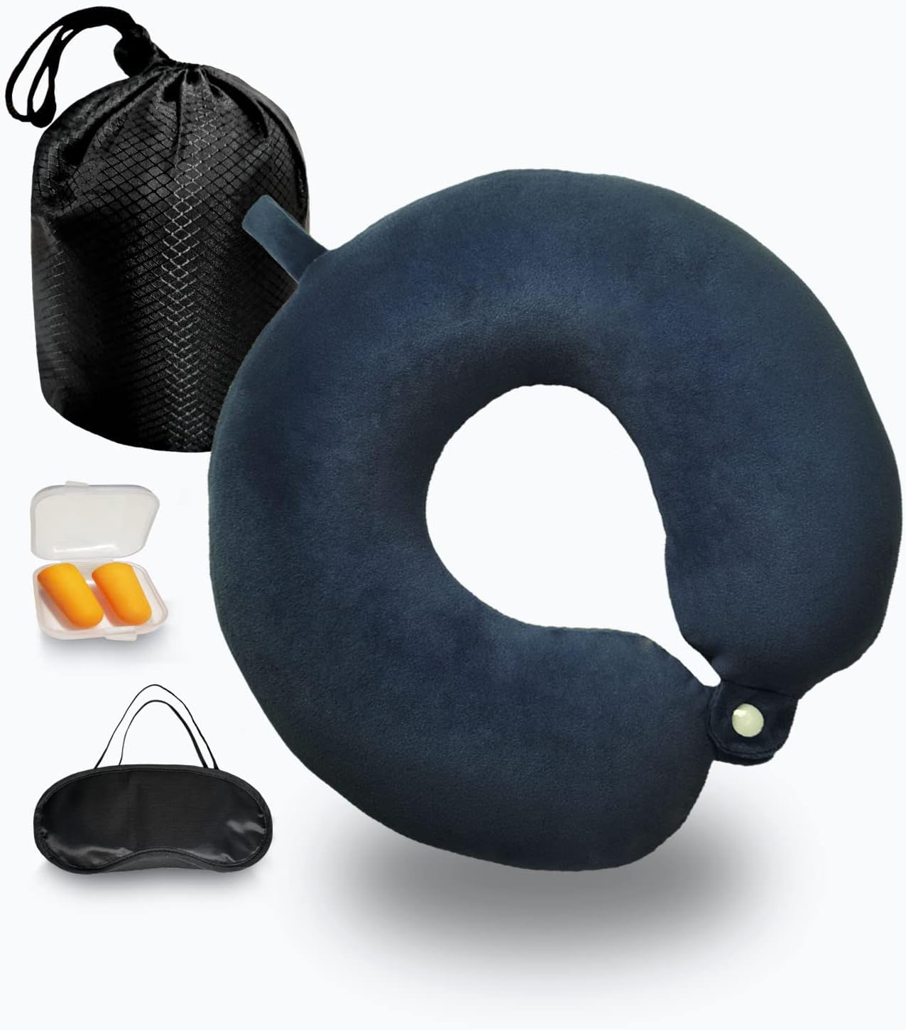 Travel Neck Pillow, Best Memory Foam Airplane Pillow For Head