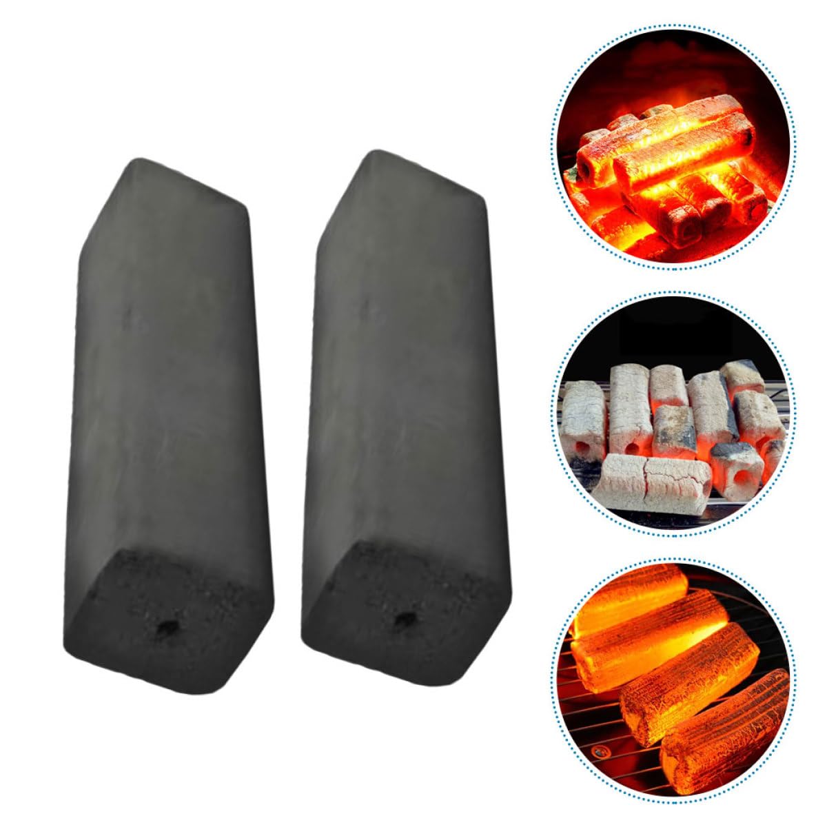 Alipis 5 Pezzi Carbone per Barbecue Senza Fumo, Carbone di Legno da Picnic, bambù, Nero, per Cucinare per Recupero Dopo Sauna, per Principianti del Campeggio e Professionisti
