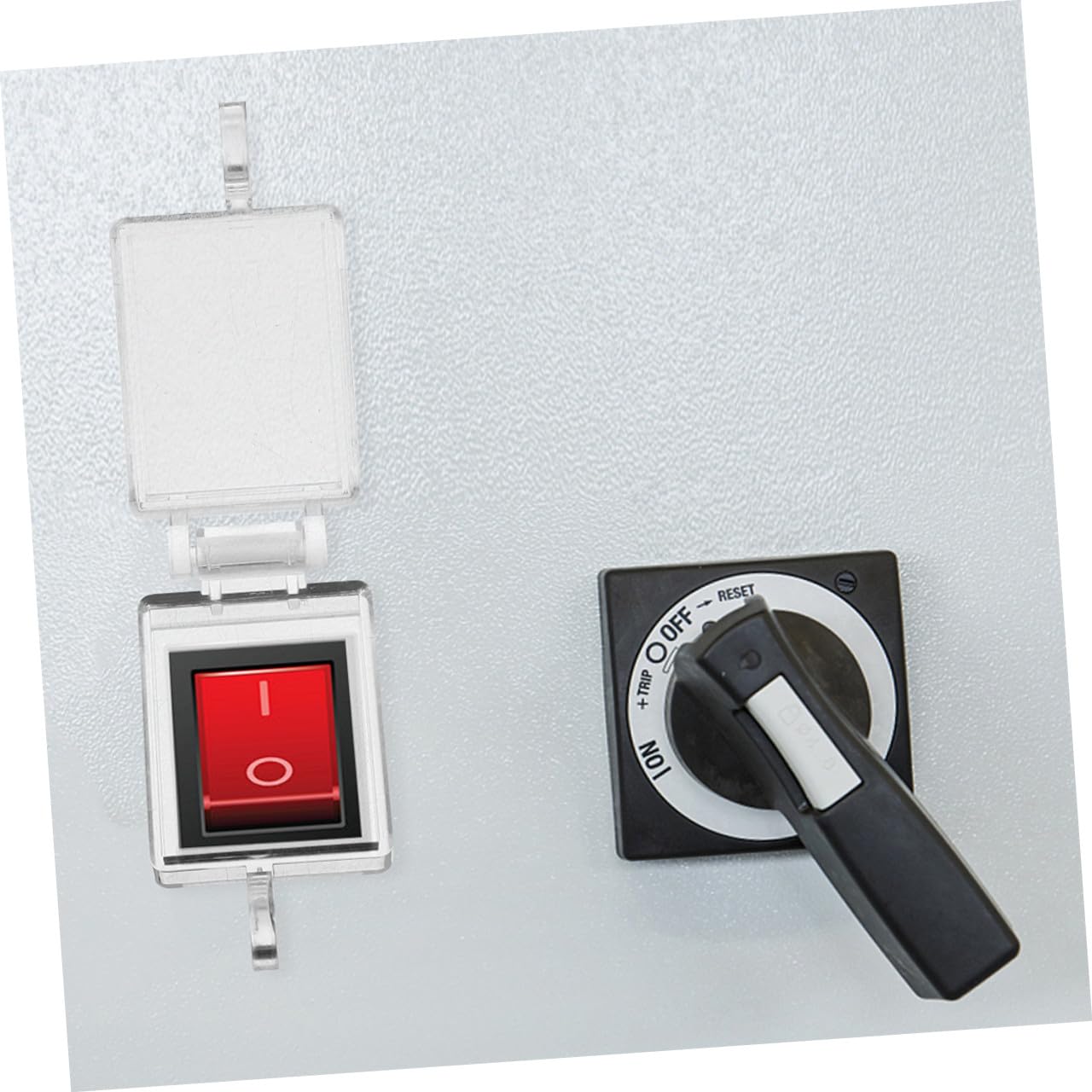 Garneck 2PCS Toggle Switch Guards with Adhesive Backing Plastic Rocker Covers for Accidental Activation Prevention Easy Installation Protective Covers Extending Switch Lifespan