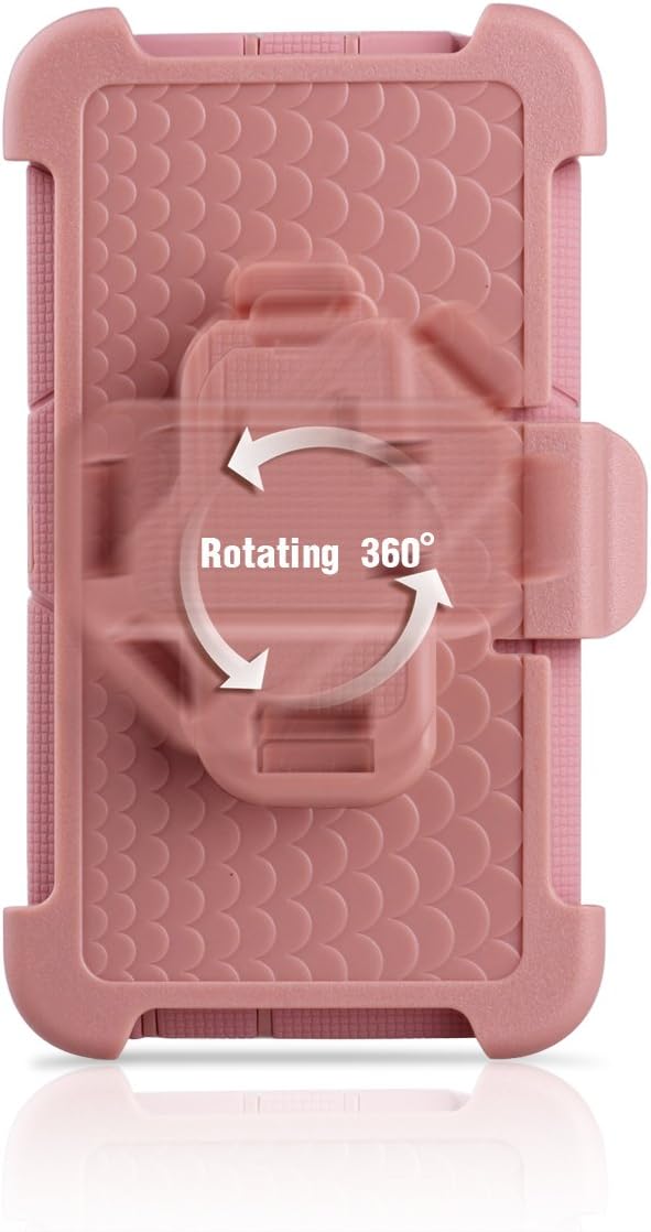 Note 4 Case, Galaxy Note 4 Case, BENTOBEN Shockproof Heavy Duty Protection Hybrid Rugged Samsung Galaxy Note 4 Case Rubber Built-in Rotating Kickstand Belt Swivel Clip Holster Note 4 Case, Rose Gold
