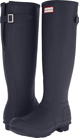 black adjustable hunter boots