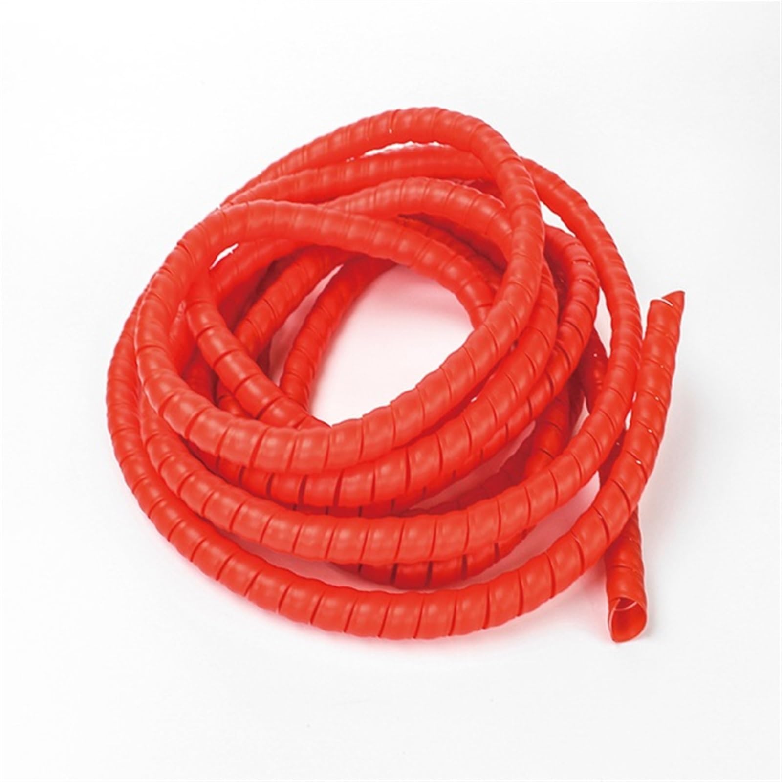 spiral protector 5 Meters Cable Protection Sleeve Wear Resistant Spiral Tube Pipe Protector Wire Organizer Plastic Spiral Line Wrap Winding wraps cable(Red,10mm inside diameter)