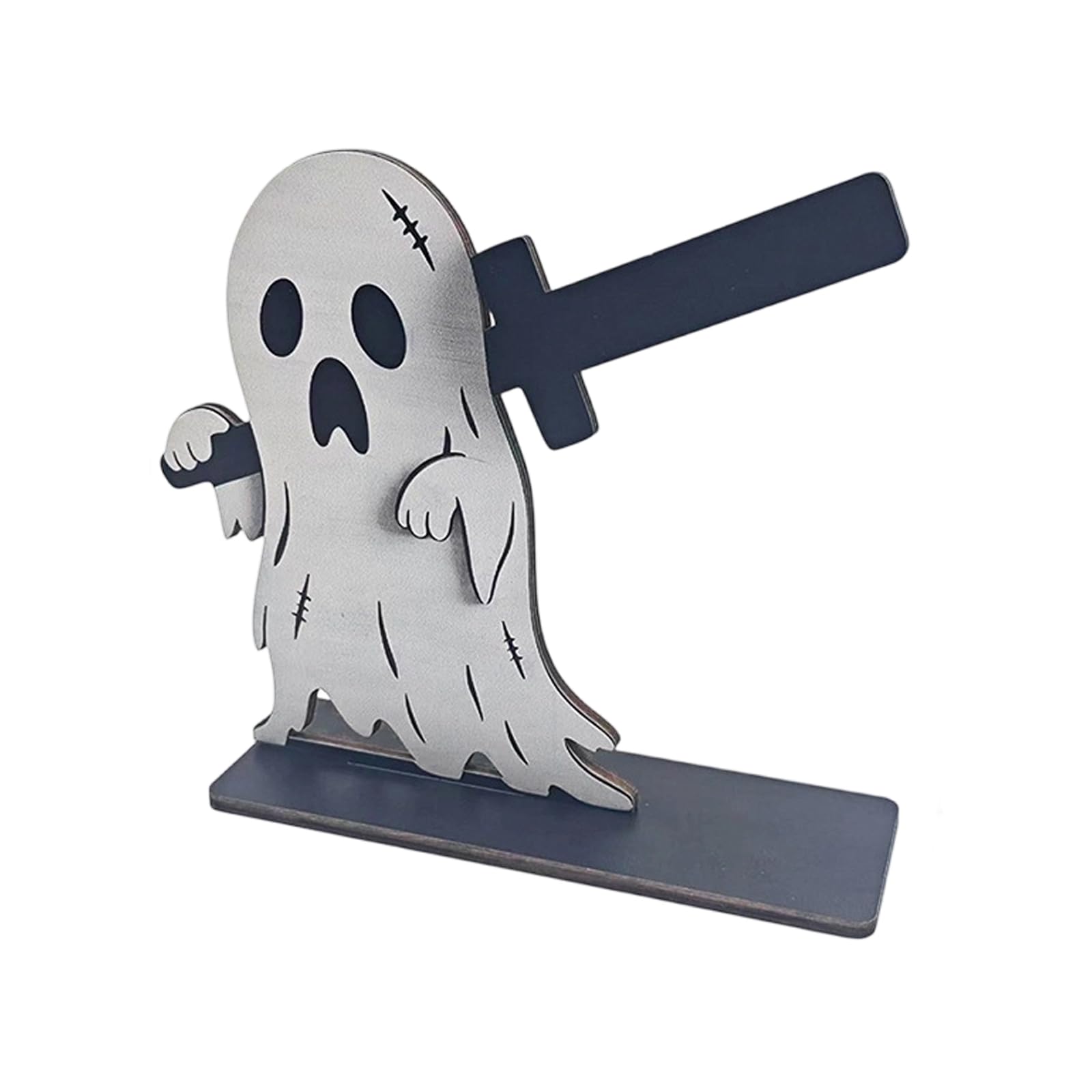Halloween Tissue Holder Painted Wood Tabletop Organizer for Party Decor, Freestanding Home Display Accent Stand Halloween Tissue Holder Napkin Wood Tabletop Organizer Seasonal Home Decor Party Table