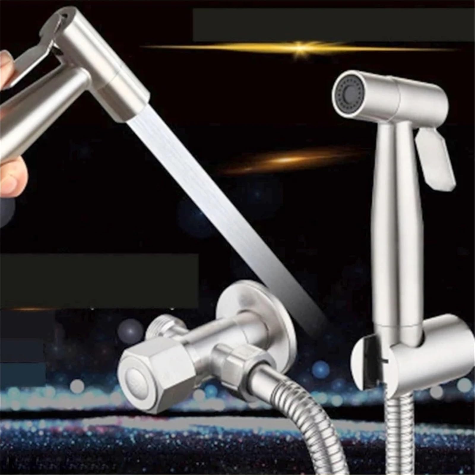Set spruzzatore for bidet portatile in acciaio inossidabile