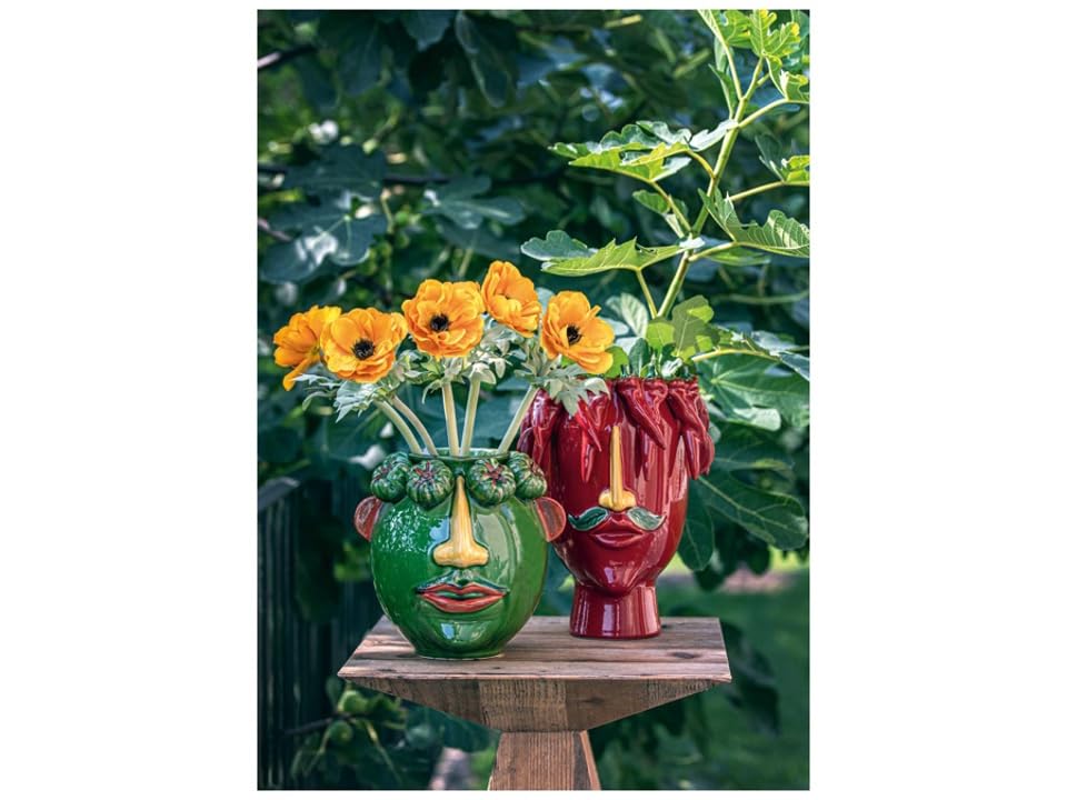 Vaso L Rosso, Arciboldo - Porcellana, 22,5x22,5x32 cm