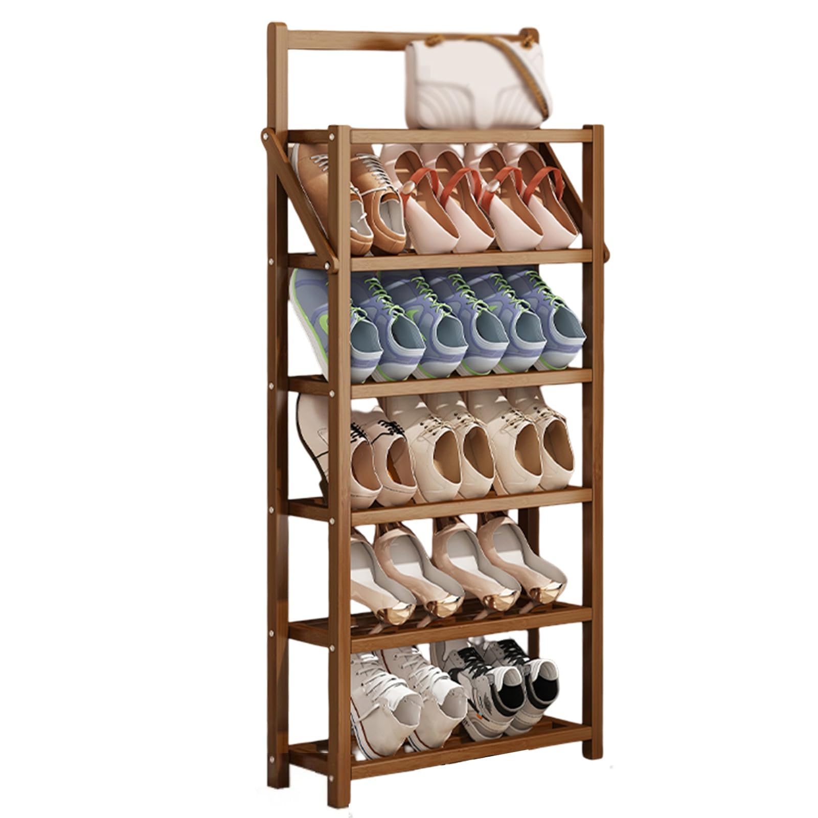 Meuble à chaussures pliable pour entrée étroite et studio gain de place